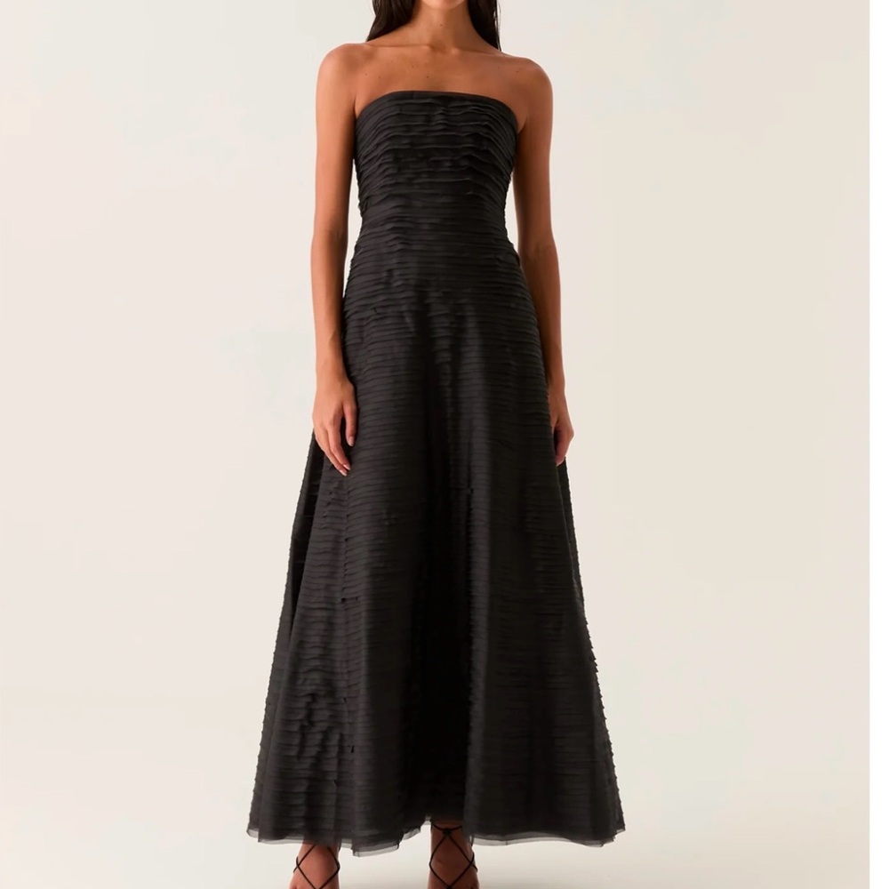 Brand New Aje Soundscape Maxi Black Gown - AUS Size 6